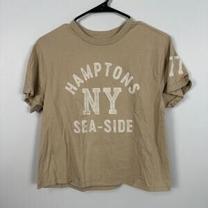 American Eagle Womens Medium New York Short Sleeve Cropped T-Shirt Tee